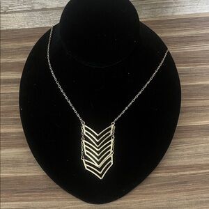 Elegant Gold Chevron Necklace